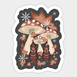 Winter in the forest Sticker